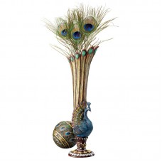 Design Toscano Peacock Bud Vase TXG3491
